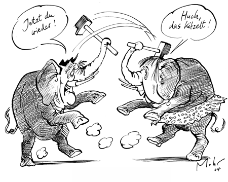 Show-Einlage der Dickhäuter