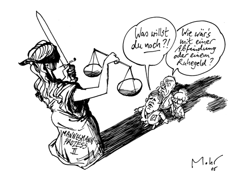 Justitia will keine Ruhe geben