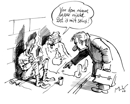 Almosen auf Pump
