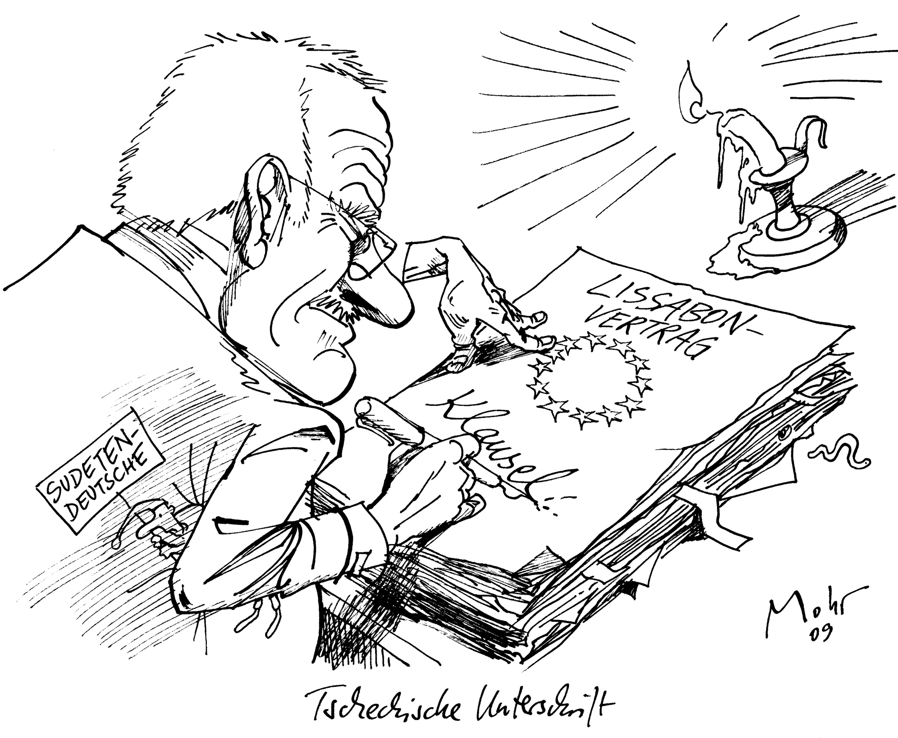 Tschechische Unterschrift