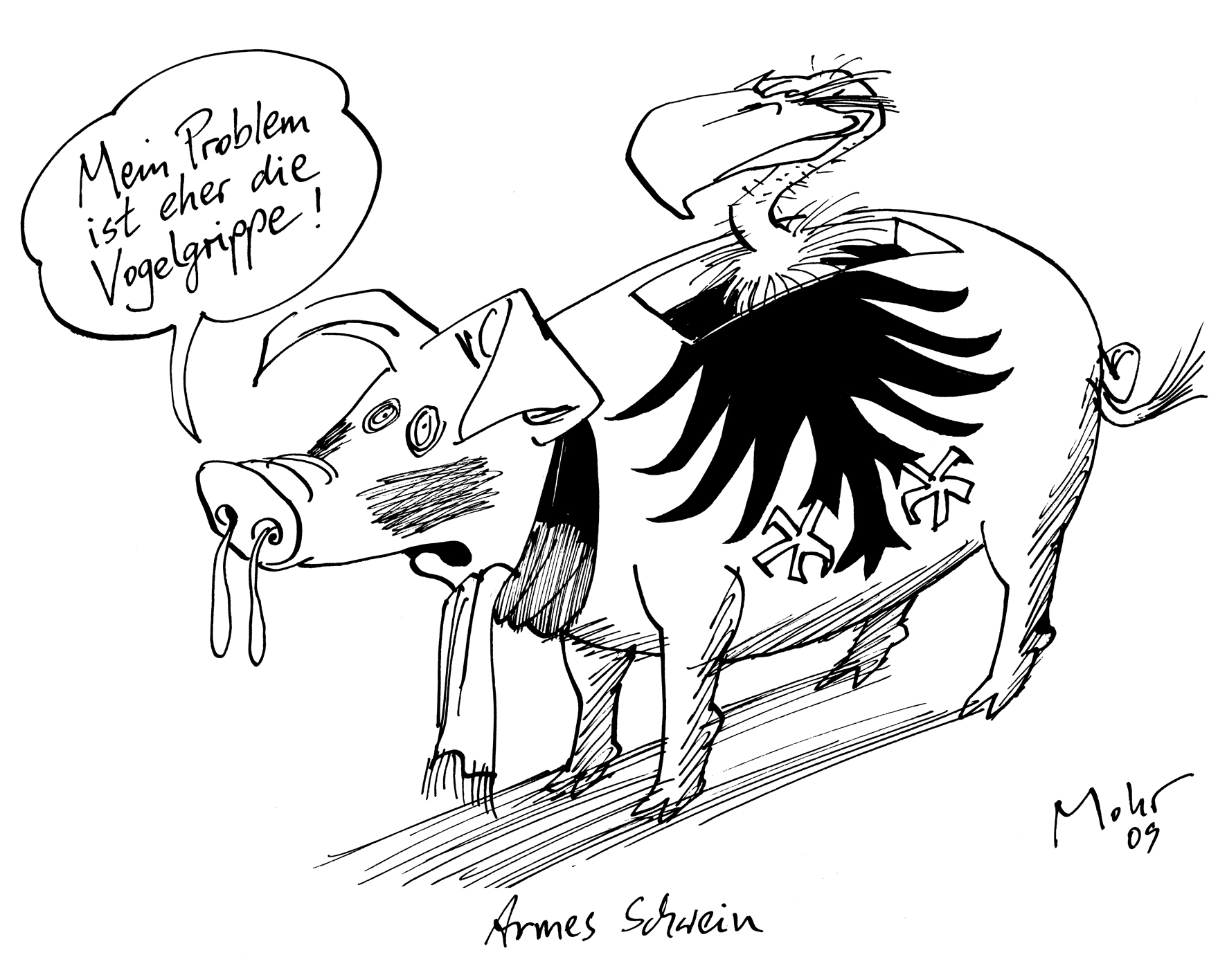 Armes Schwein