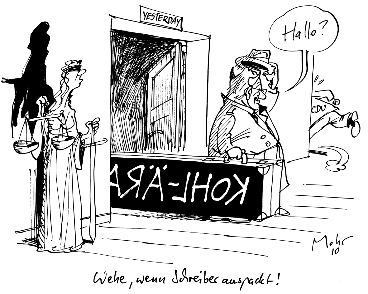 Wehe, wenn Schreiber auspackt!