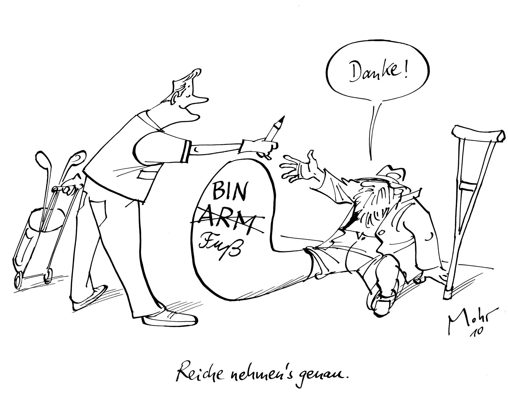 Reiche nehmen\'s genau.