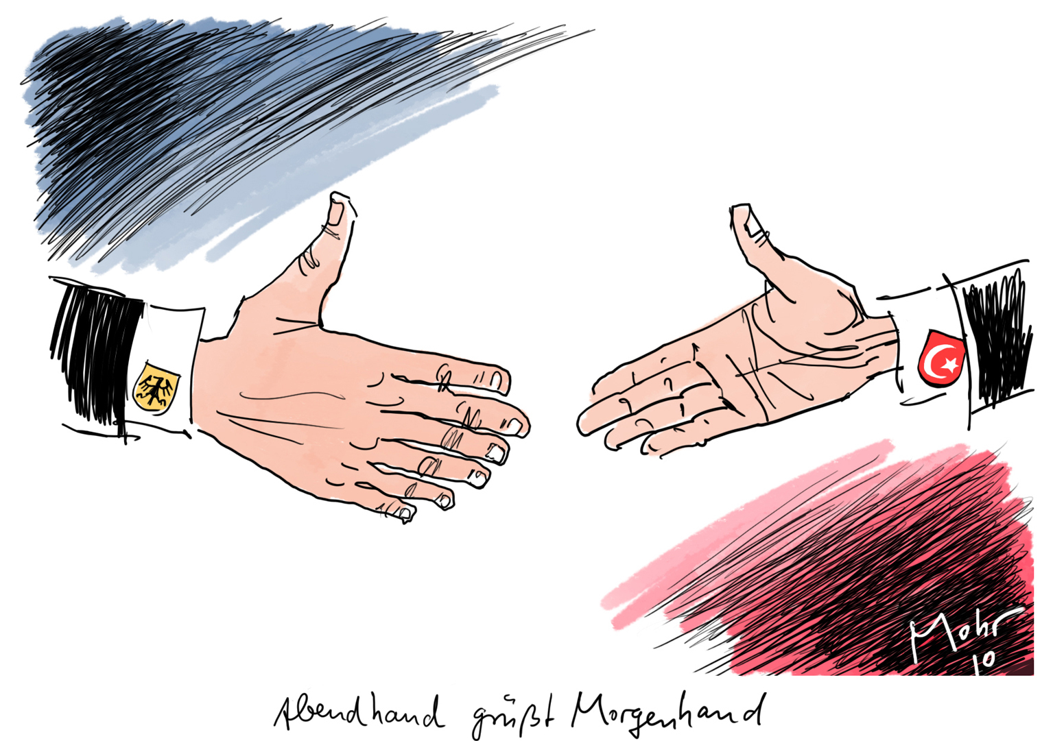 Abendhand grüßt Morgenhand