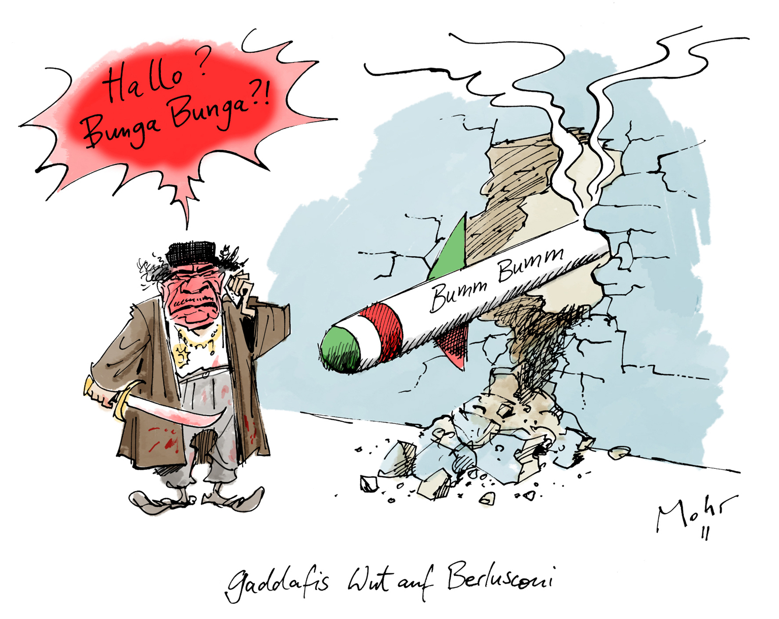Gaddafis Wut auf Berlusconi