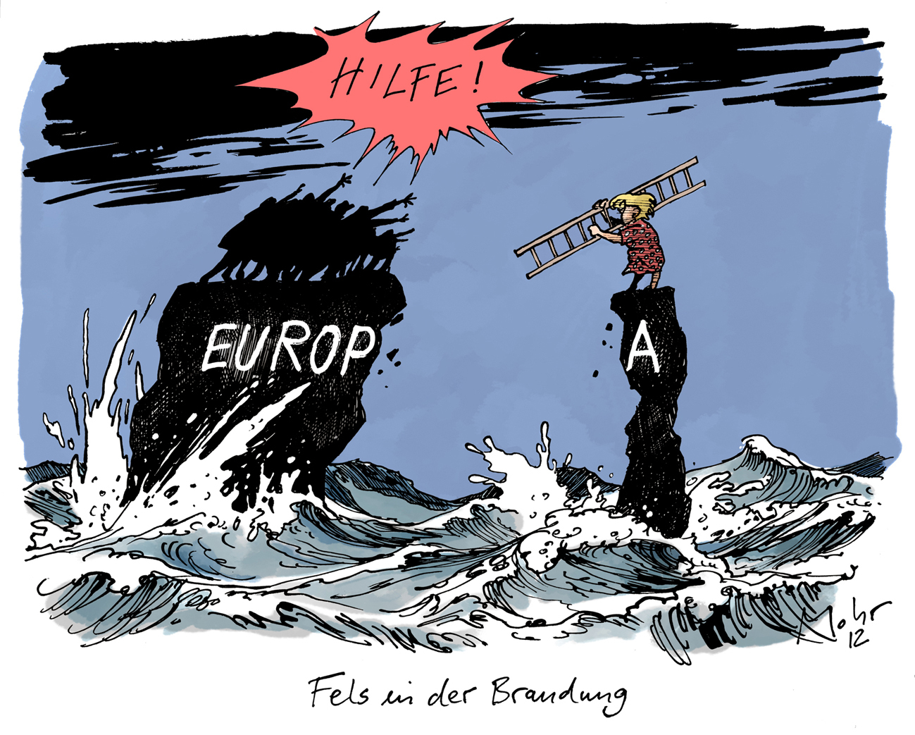 Fels in der Brandung