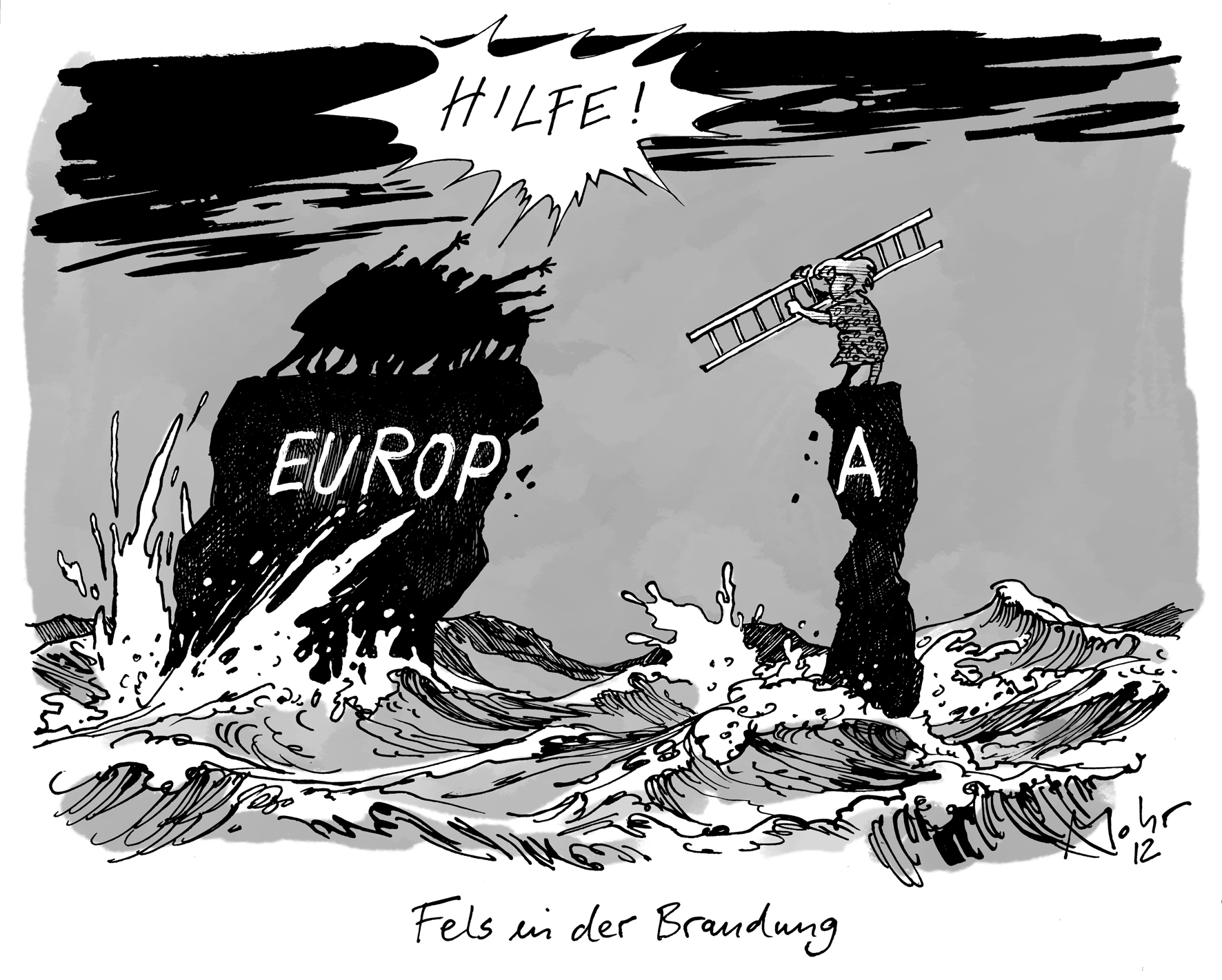 Fels in der Brandung