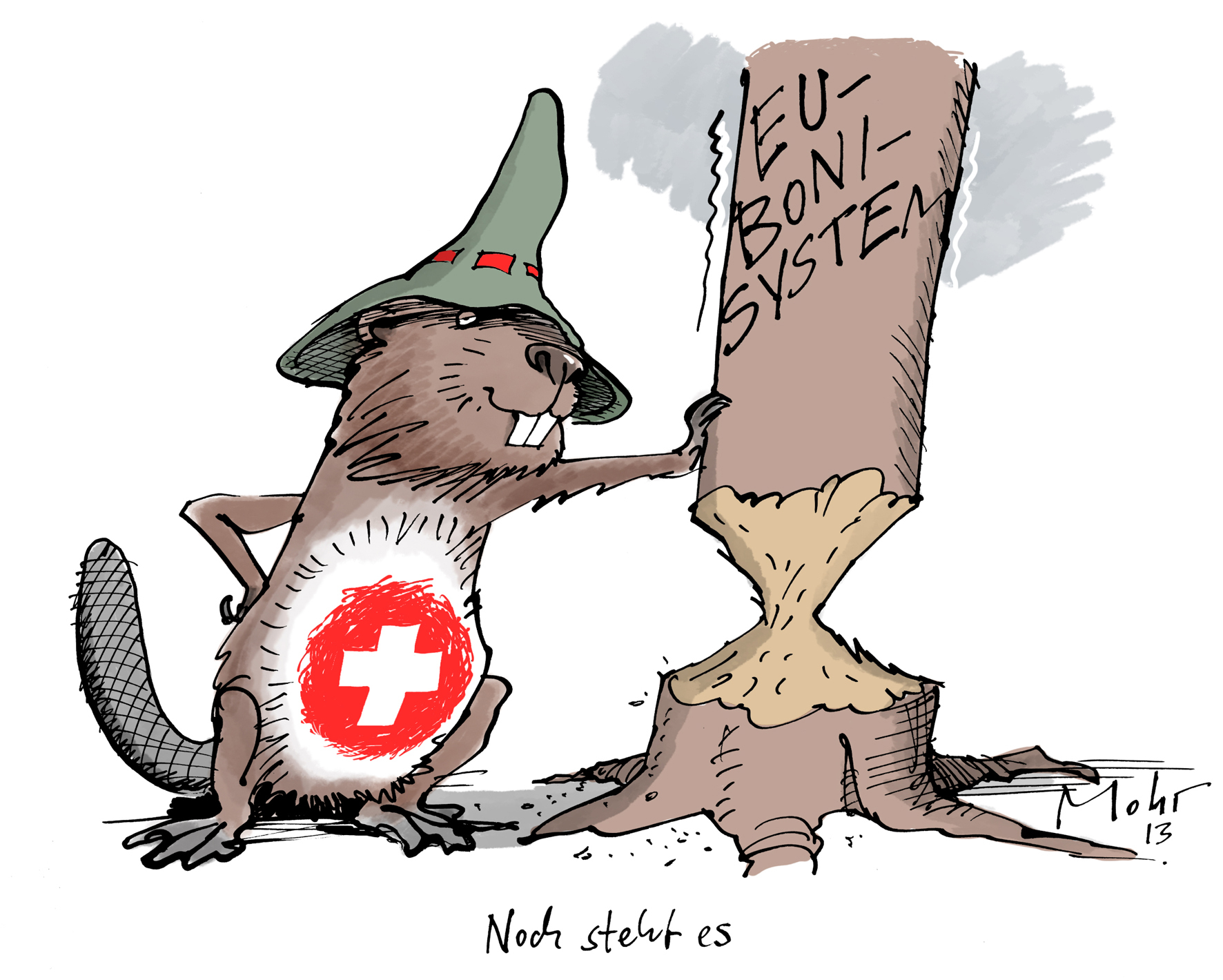 Noch steht es