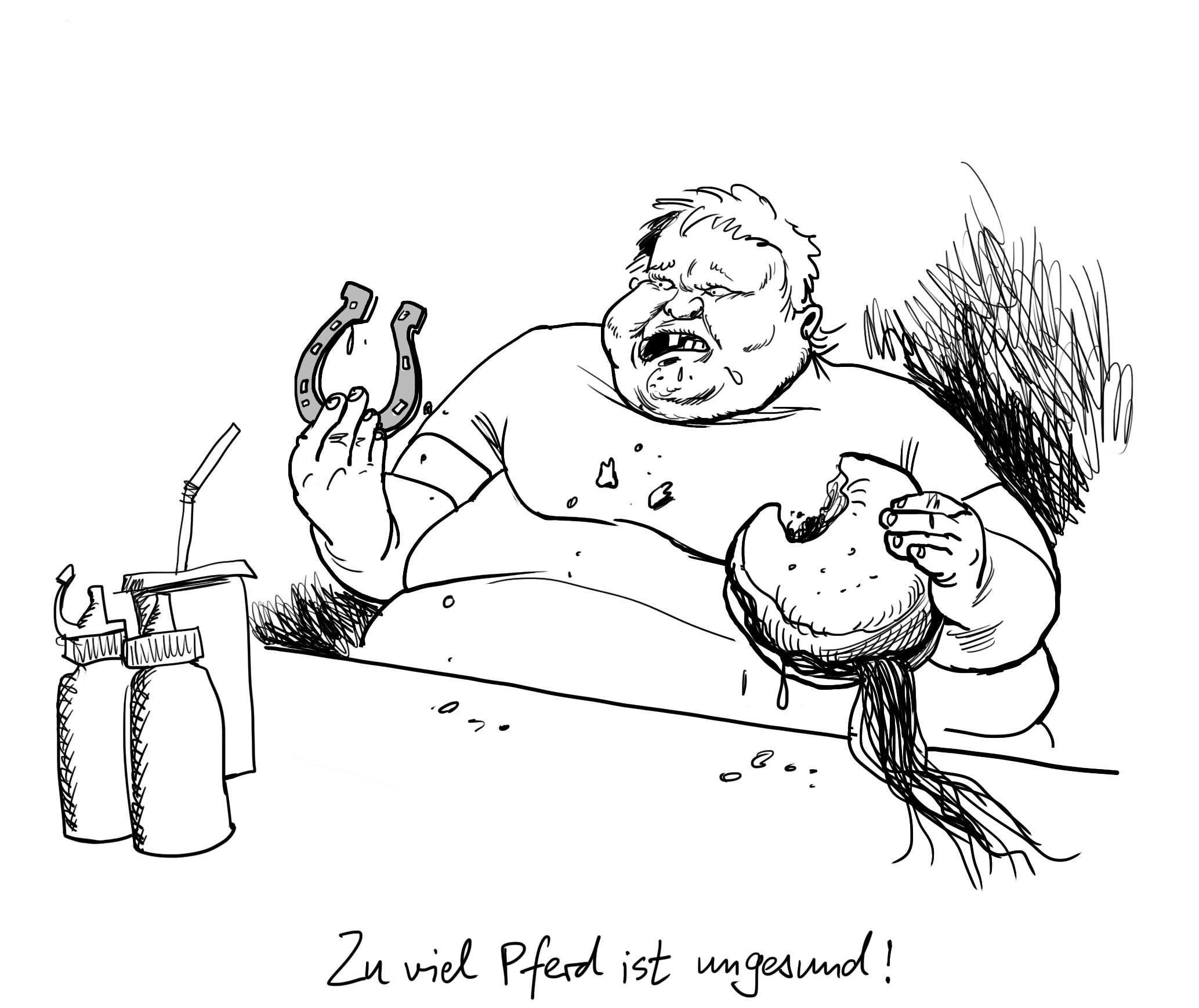Zu viel Pferd ist ungesund!