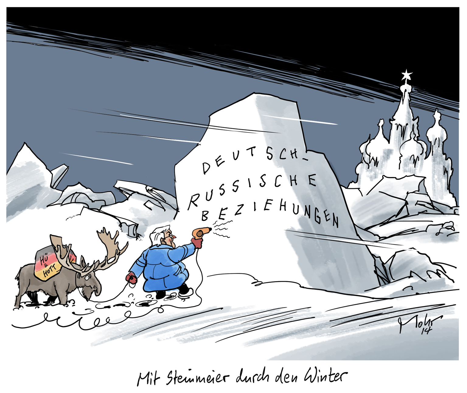 Mit Steinmeier durch den Winter