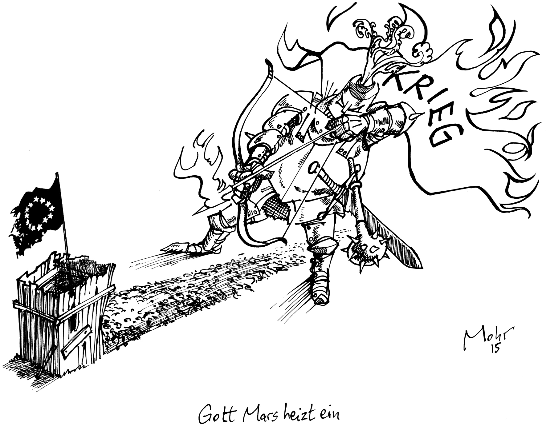 Gott Mars heizt ein