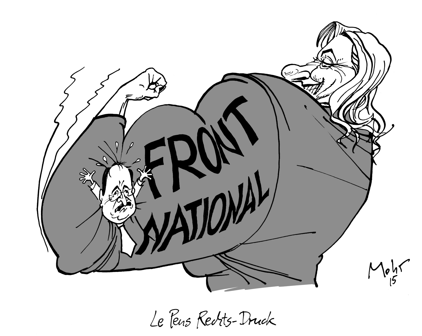 Le Pens Rechts-Druck