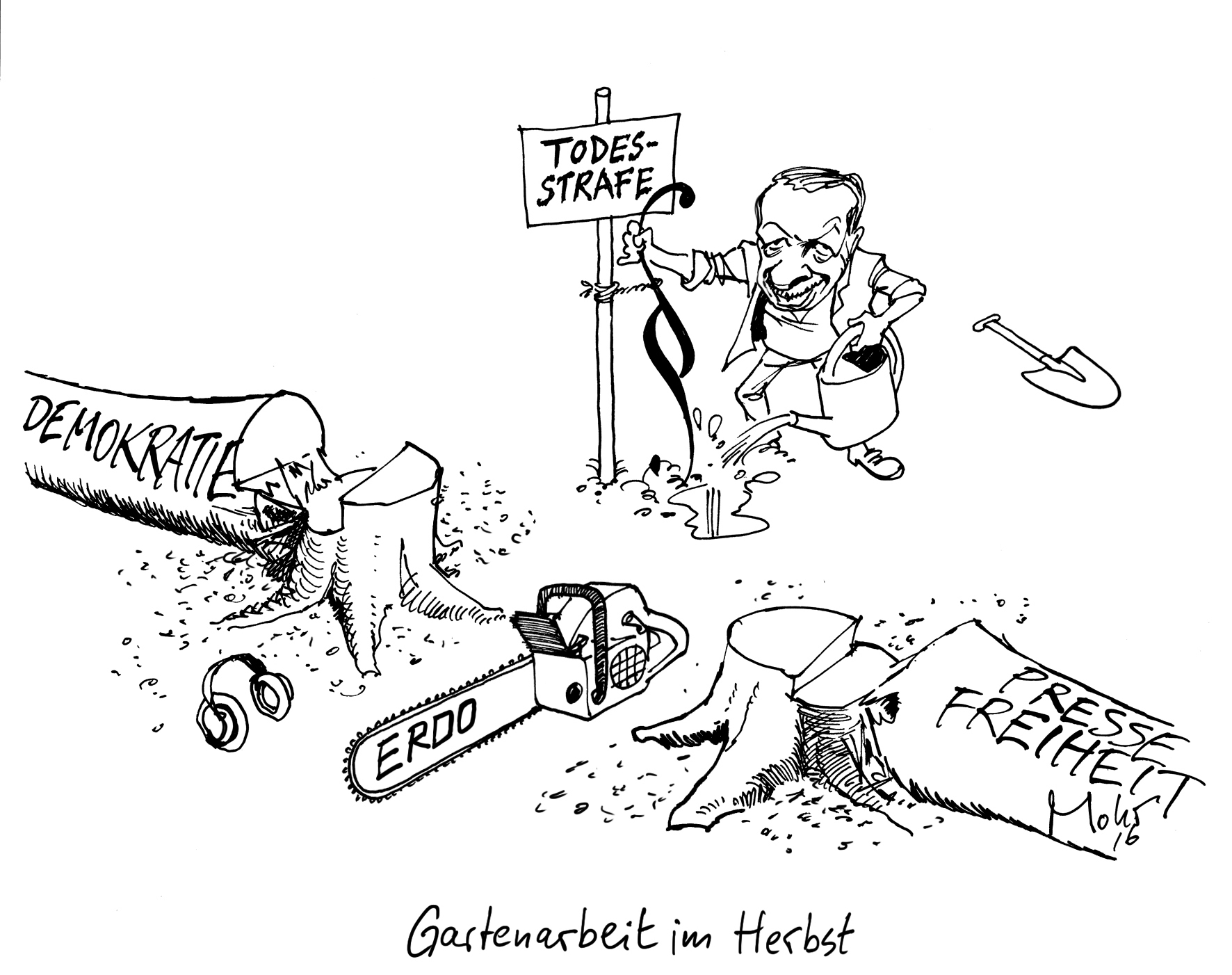 Gartenarbeit im Herbst