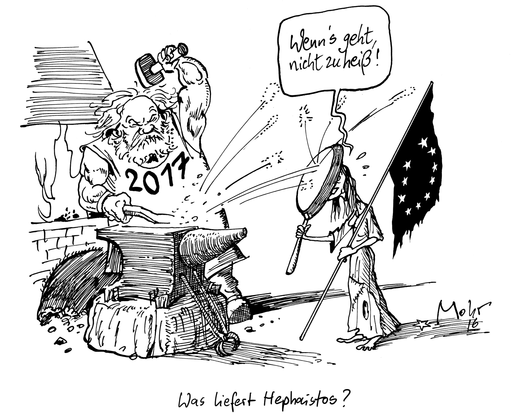 Was liefert Hephaistos?