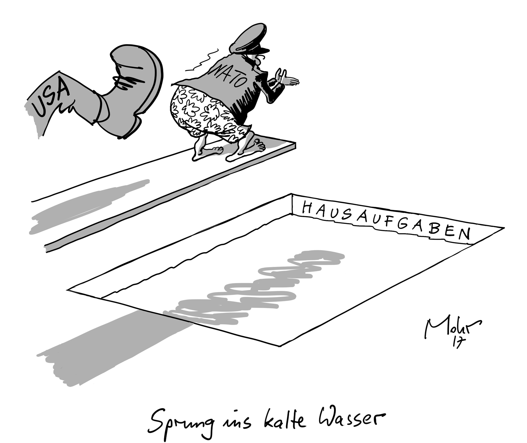 Sprung ins kalte Wasser