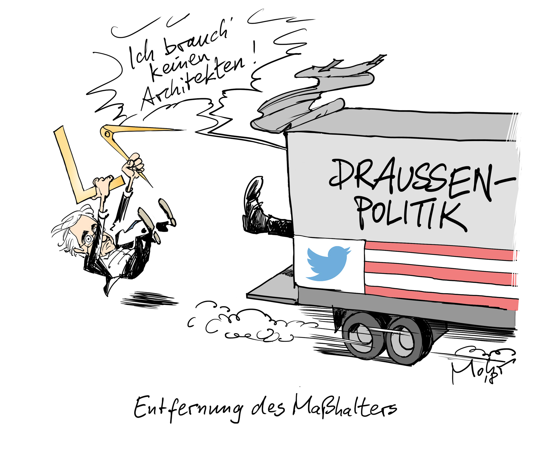 Entfernung des Maßhalters