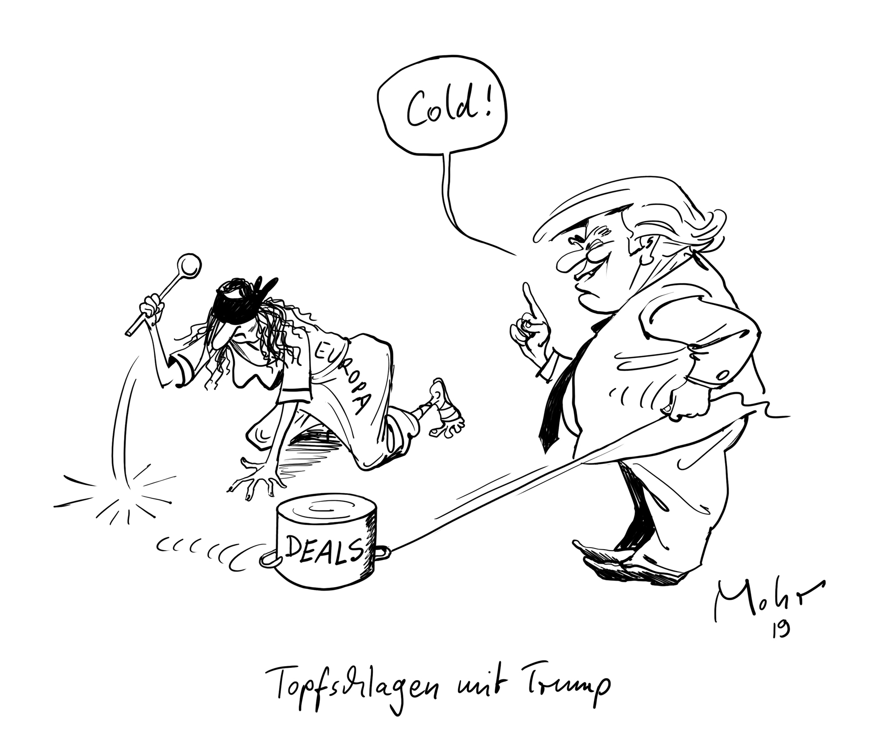 Topfschlagen mit Trump