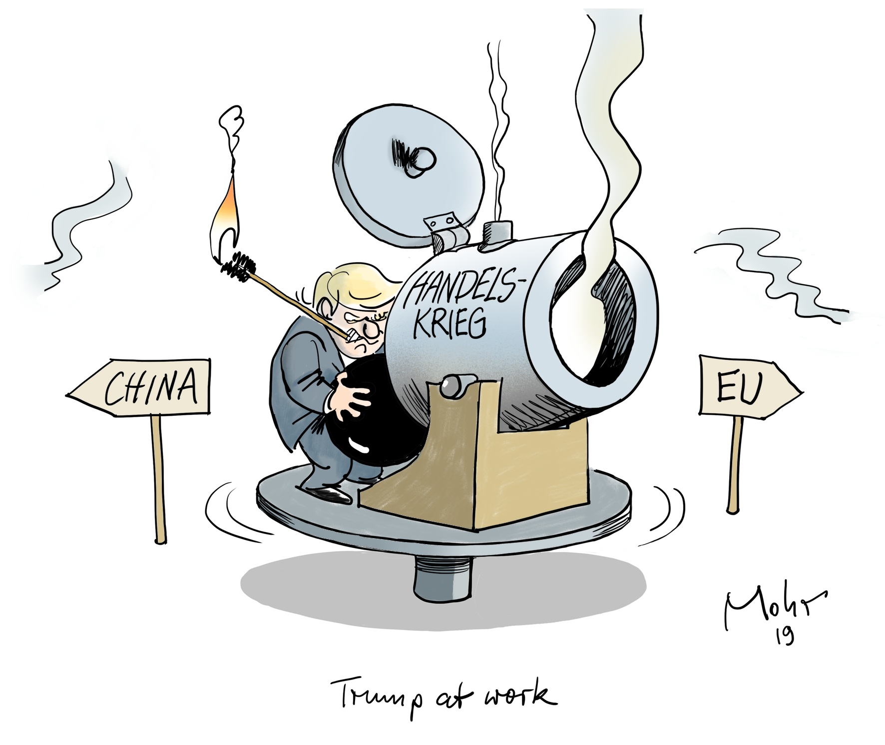 Trump at work