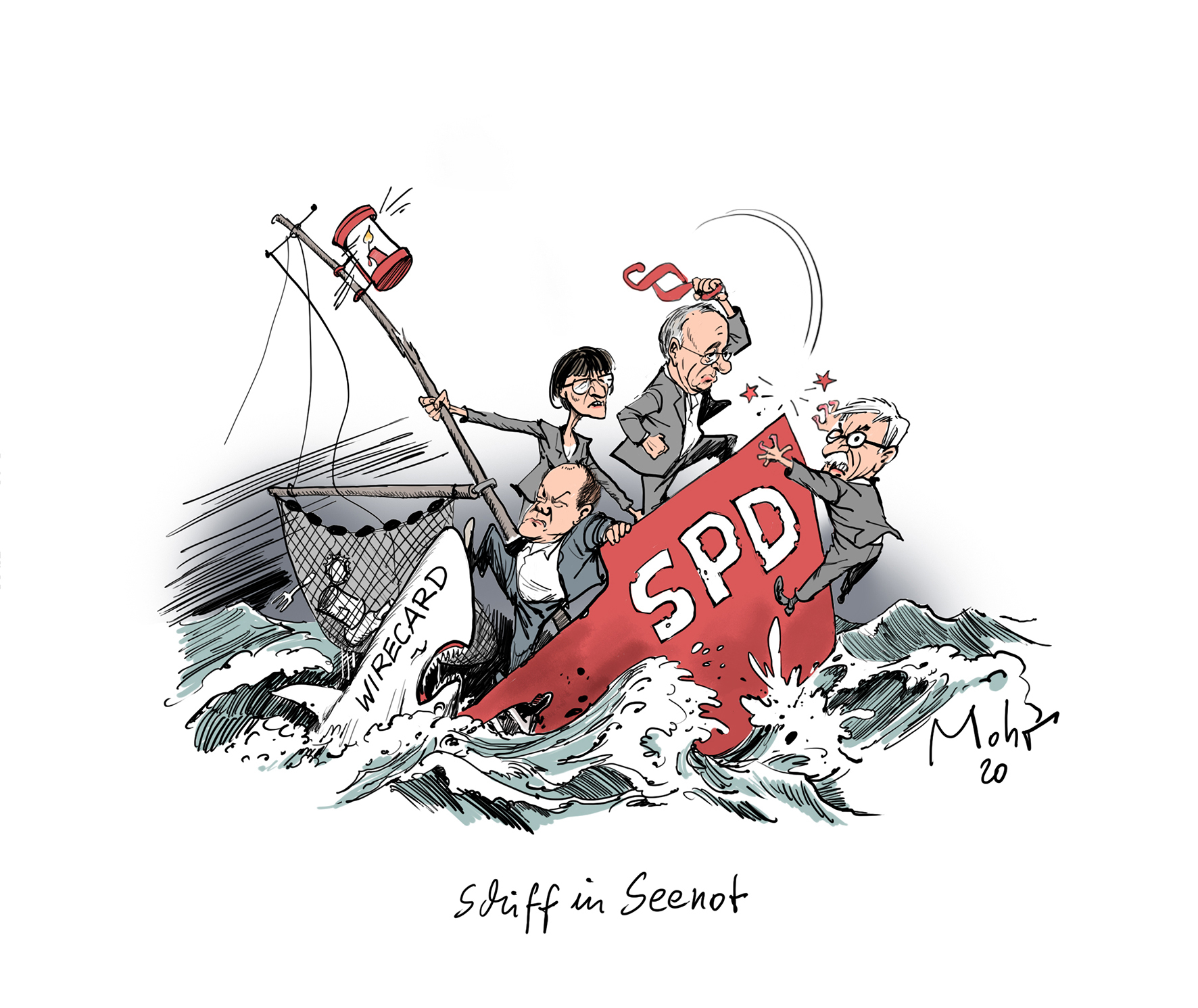 Schiff in Seenot