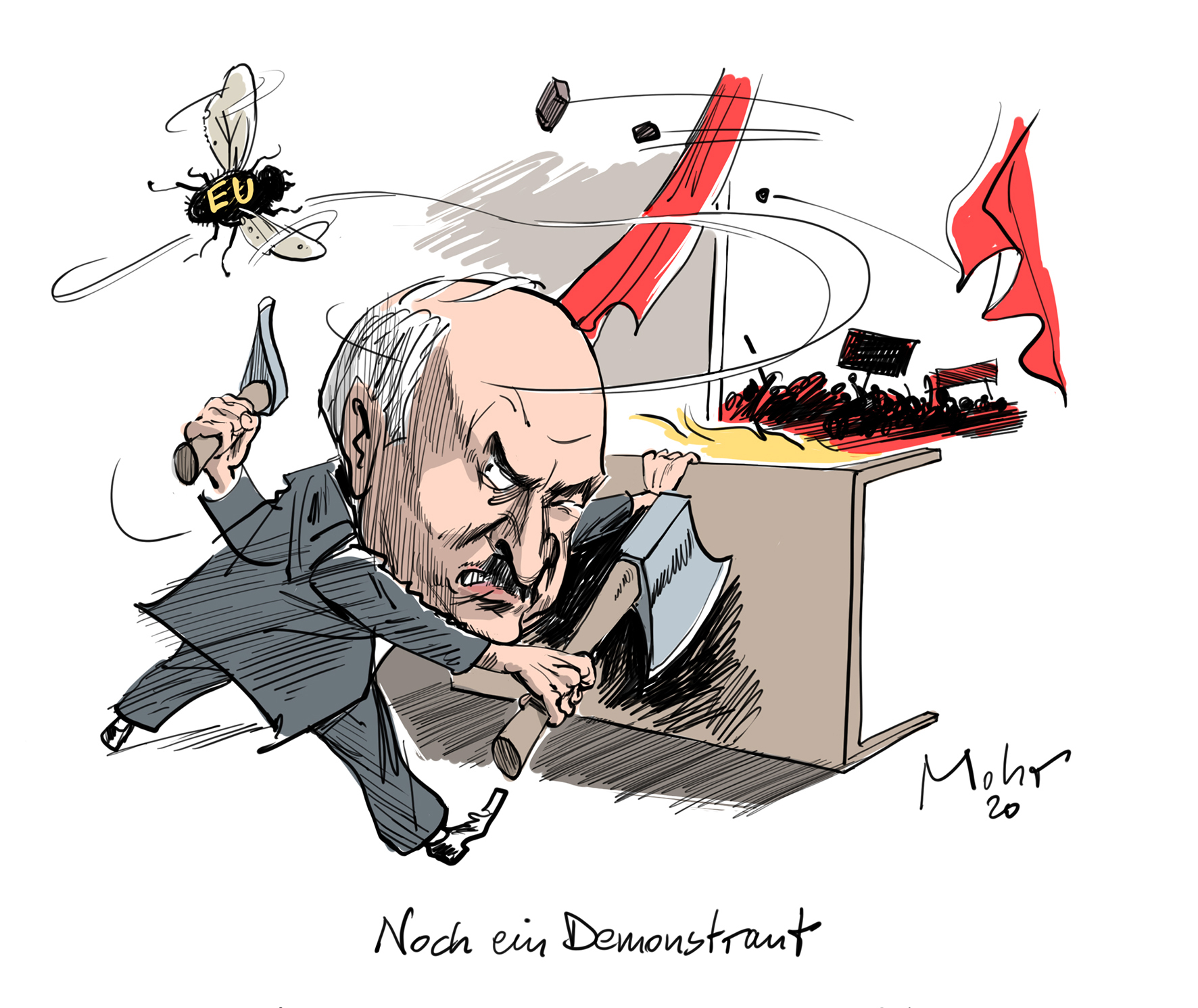 Noch ein Demonstrant