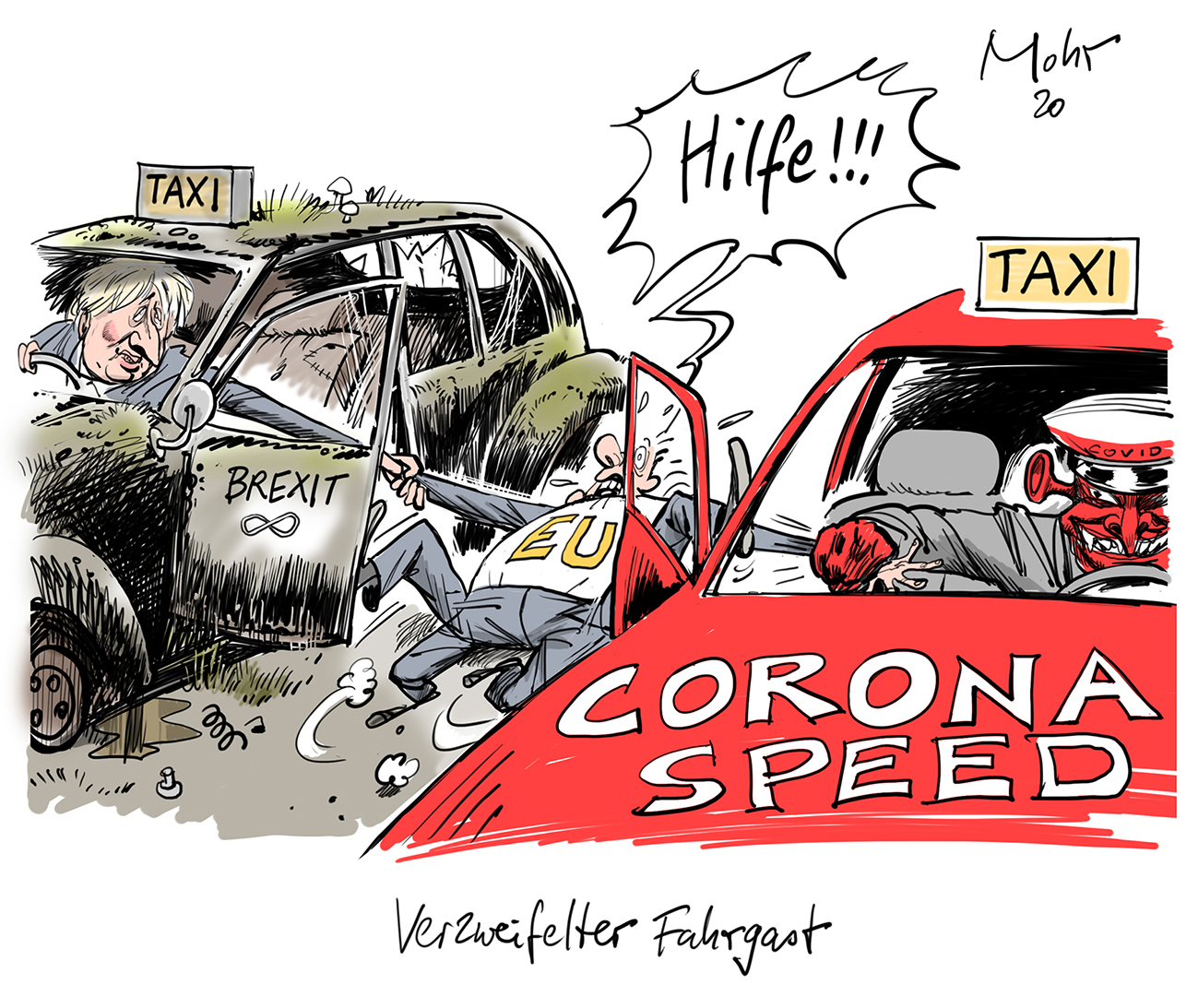 Verzweifelter Fahrgast