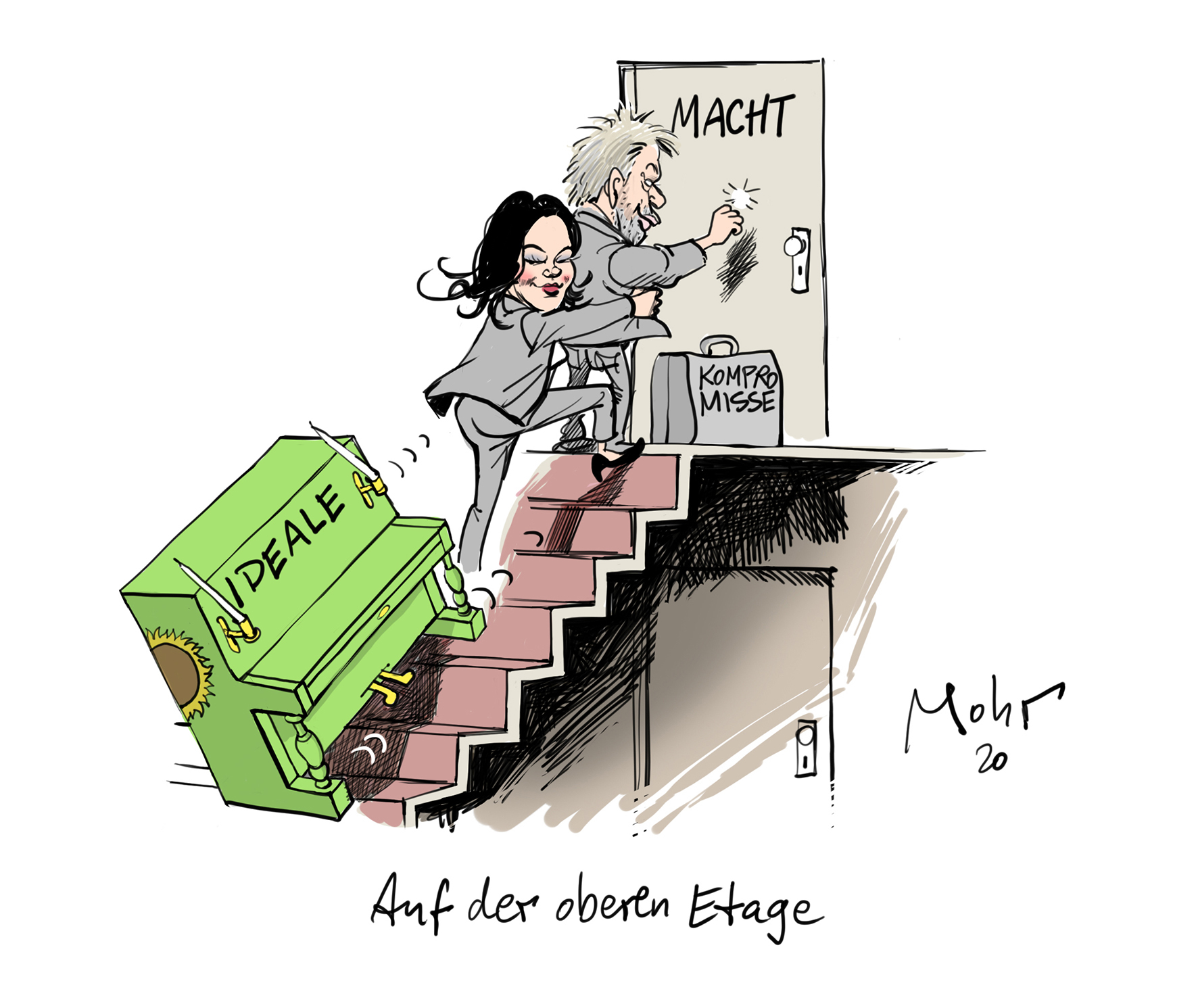 Auf der oberen Etage