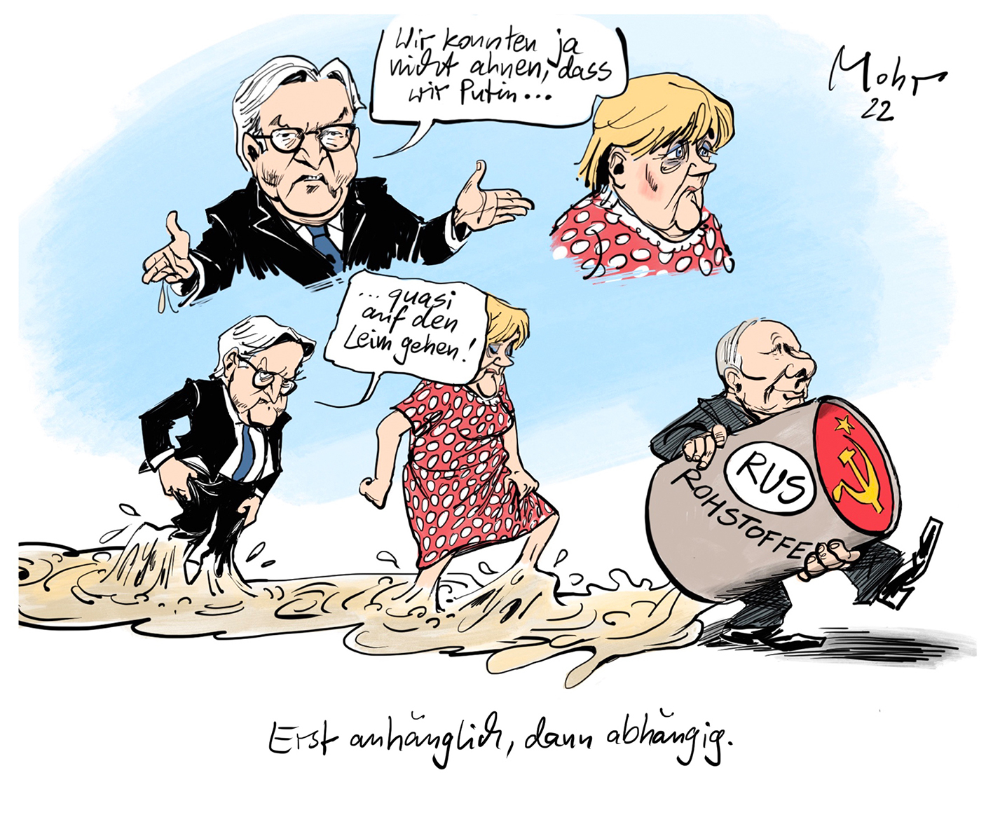 Erst anhänglich, dann abhängig.