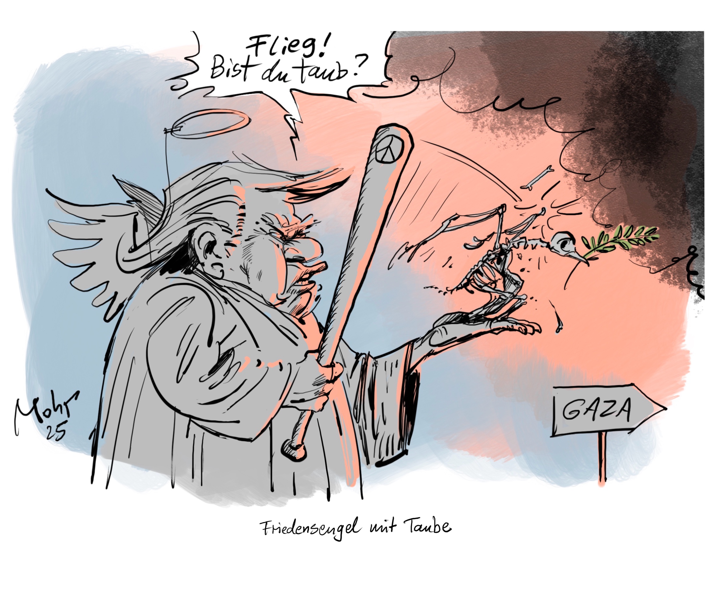 Friedensengel mit Taube