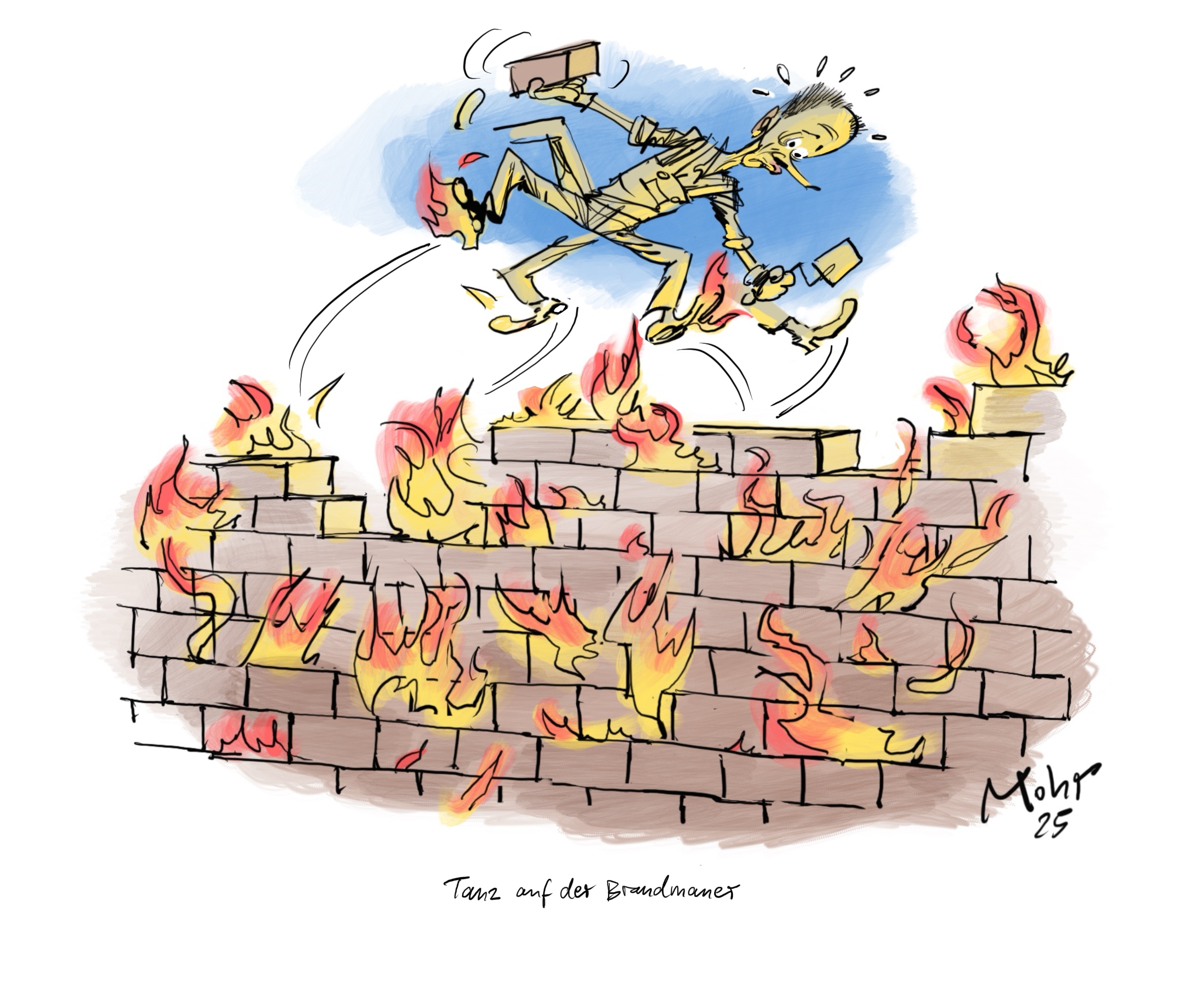 Tanz auf der Brandmauer