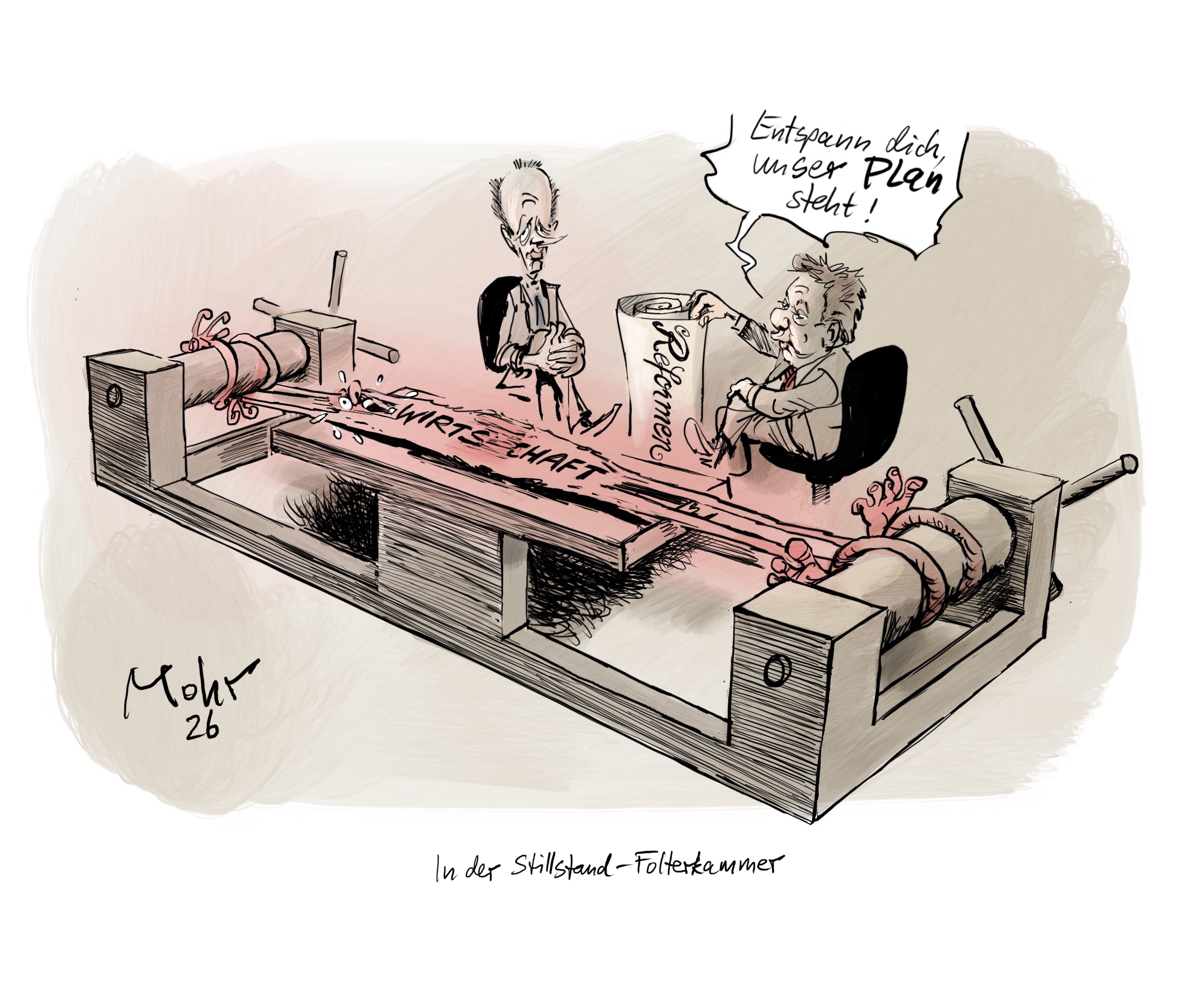 In der Stillstand-Folterkammer