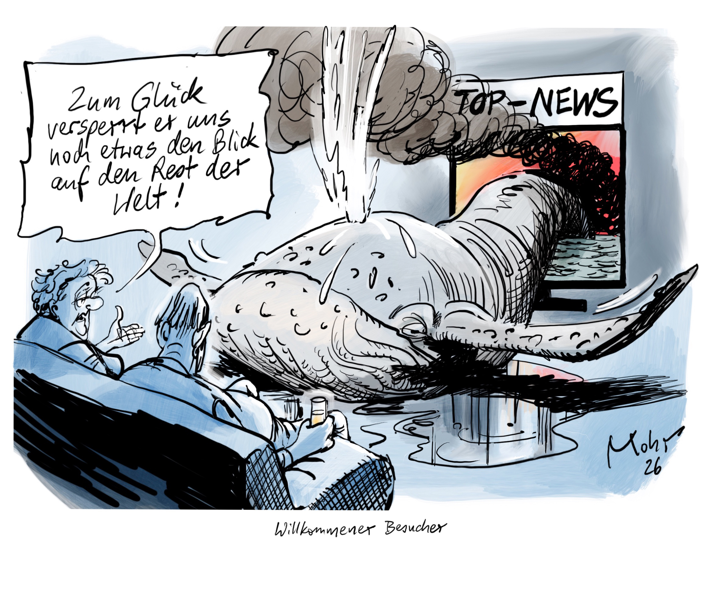 Willkommener Besucher