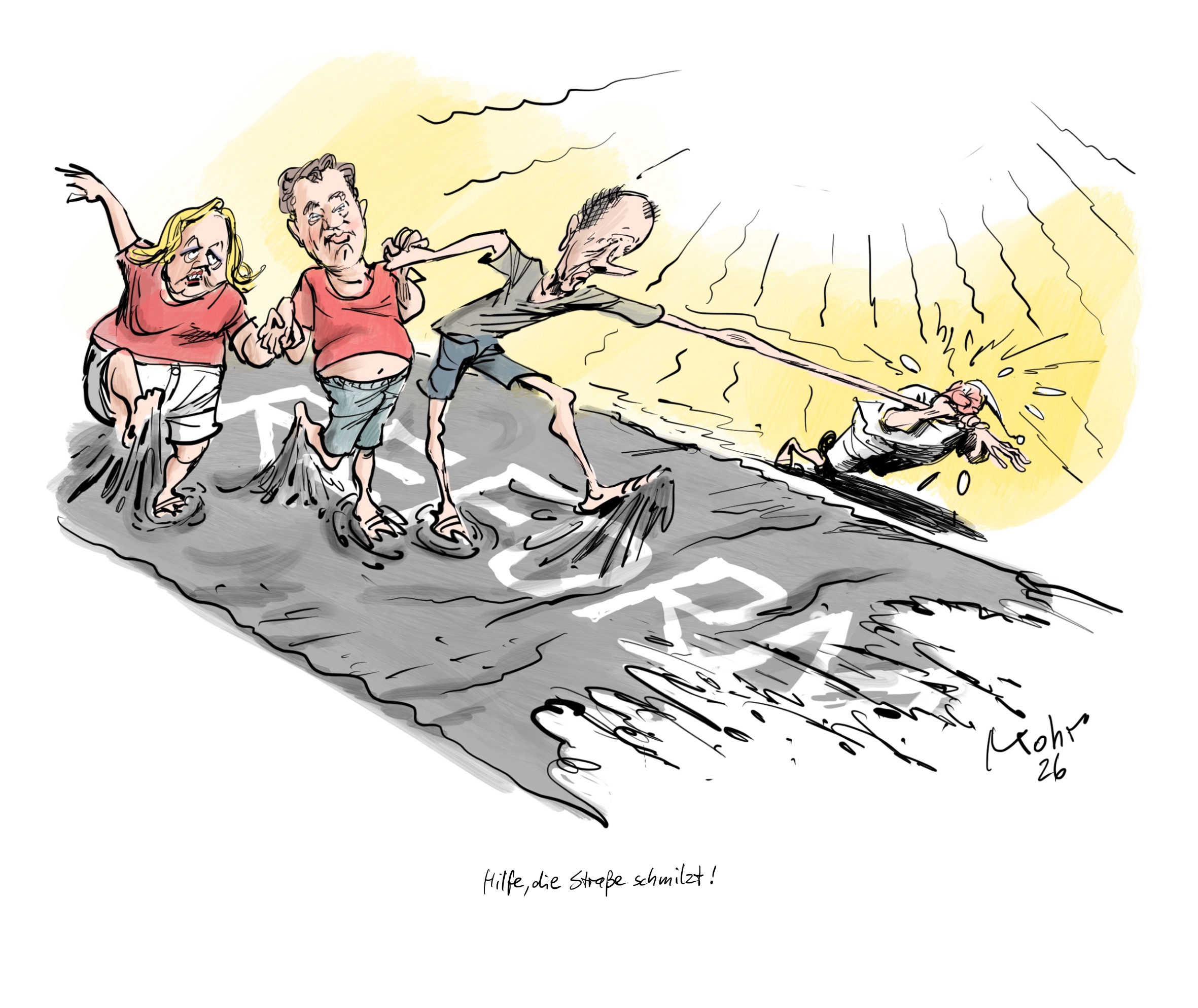 Hilfe, die Straße schmilzt!